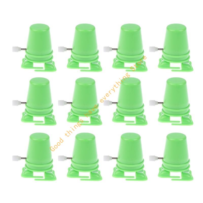 Set of 12 Small Wind up Robot Plastic Simple Operations Wind up Robot for Kids' Learning and Adults' Collection 55KF