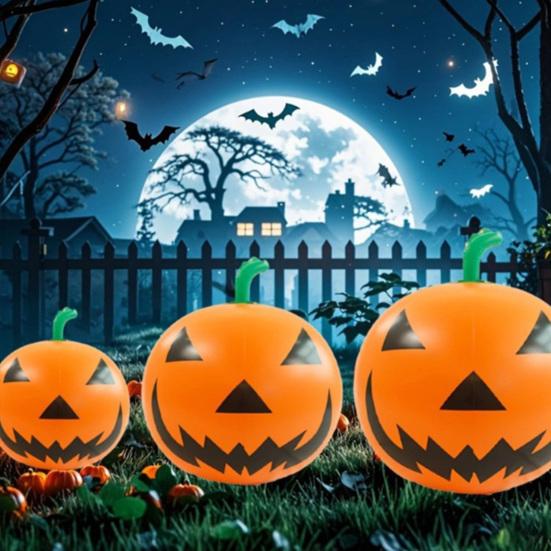 Yousheng Halloween Inflatable Pumpkin Giant Lighted Blow Up Pumpkin Lantern for Archway Yard Lawn Indoor Outdoor Home Party Decor