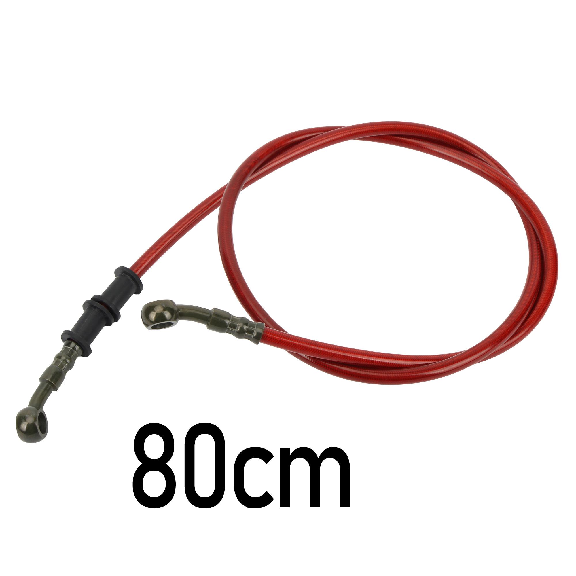 Motorcycle Brake Line Pipe Brake Line Pipe Oil Hose Motorbike Dirt Pit Bike Colorful Brake Oil Hose Line Pipe 80cm 100cm 80CM Red