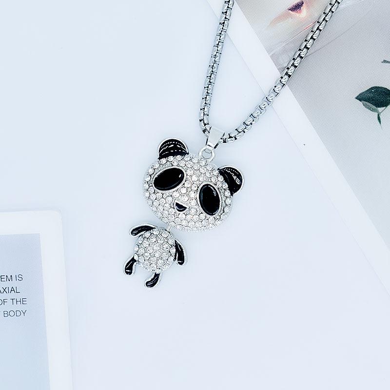 Panda Necklace, Mascot Necklace, Four-Limb Movable Titanium Steel Chain Does Not Fade And Match