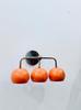 Mid Century Italian Brass Diabolo Wall Sconce - 3 Bulb Vanity Light