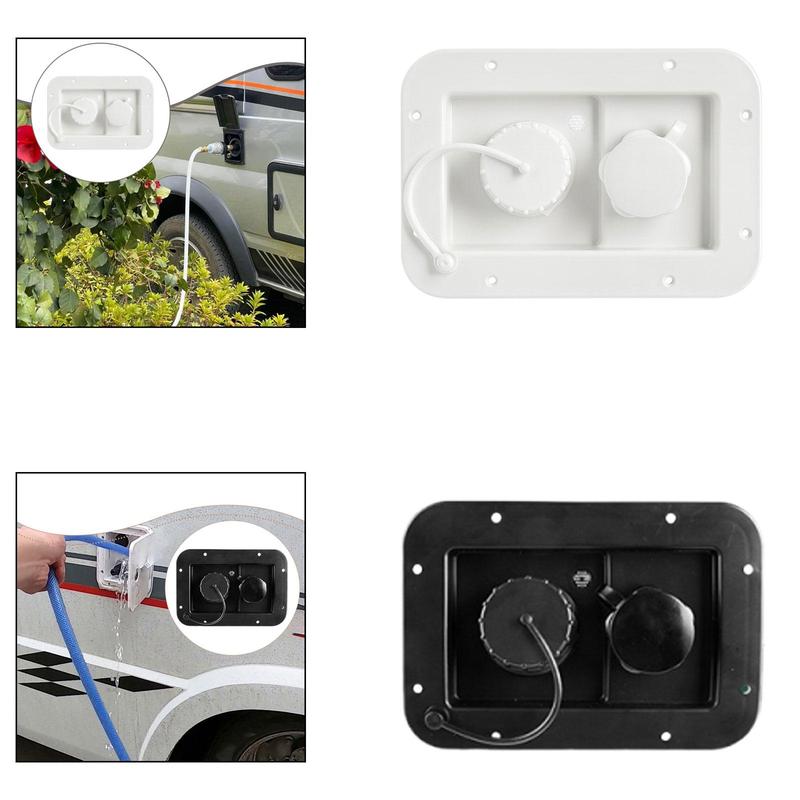 Double Water Inlet Hatch Plastic RV City Fill Reliable Spare Parts Quick Connection Accessories for Motorhome