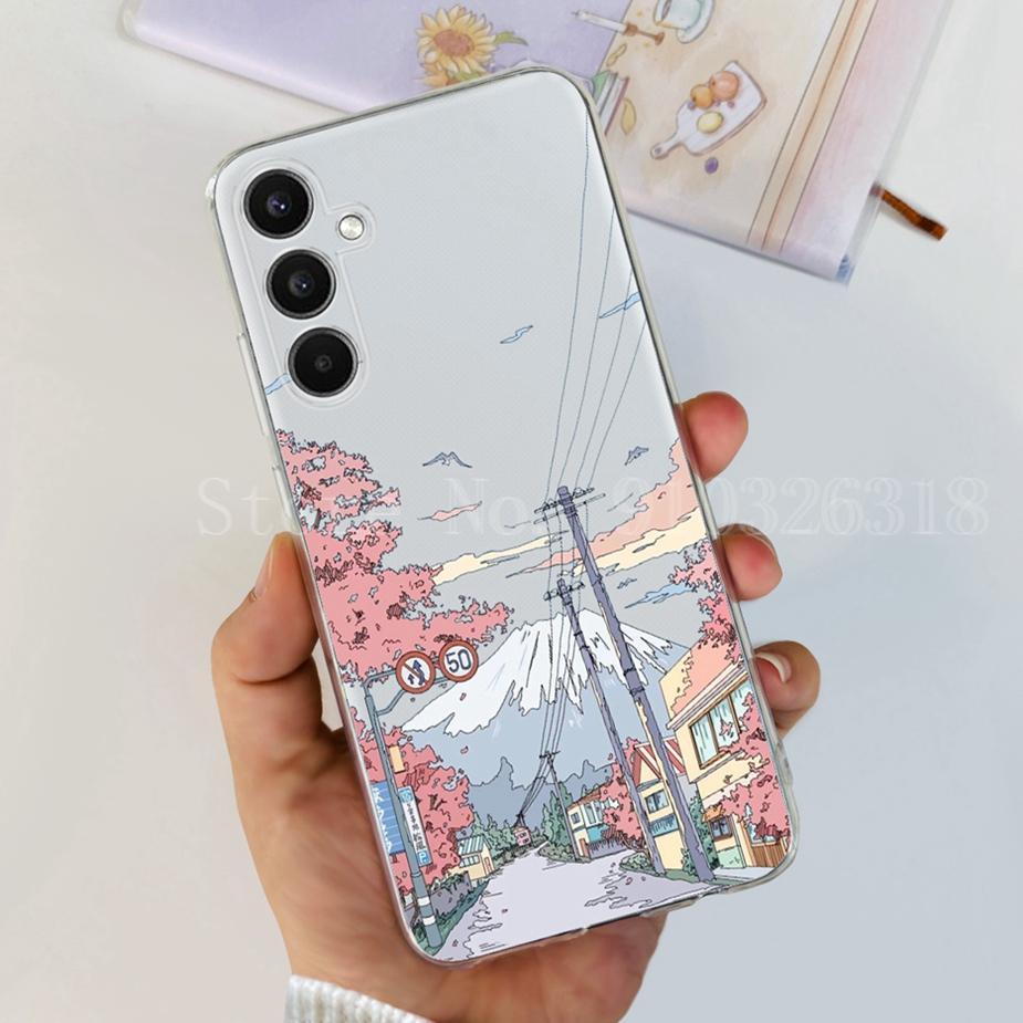 For Samsung Galaxy A14 A24 A34 A54 Case New Fashion Painted Cover Soft Silicone TPU Phone Case For Samsung A54 A 14 24 34 Fundas