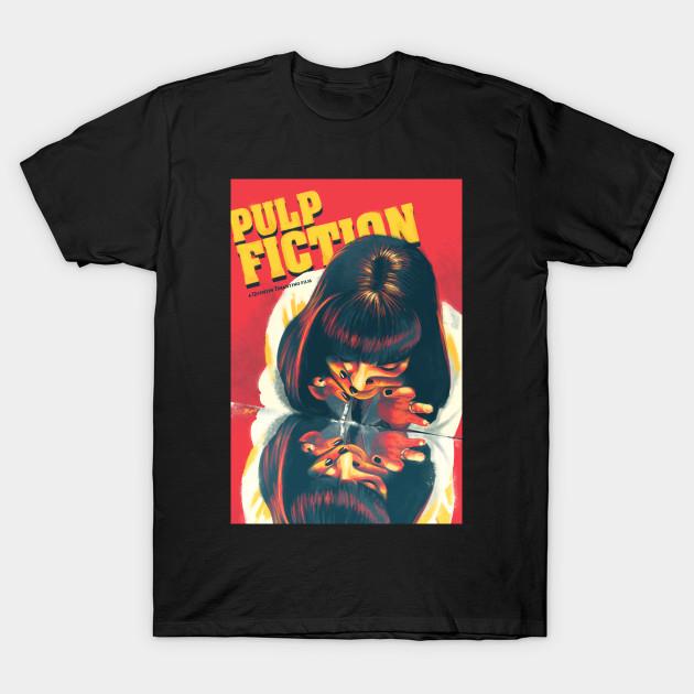 Funny Pulp Fiction TShirt Mia Wallace Quentin Tarantino Graphic Tshirts 90s Vintage Women Men Breathable Comfortable Tee Shirts