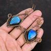 Labradorit Ohrring Kupferdraht umwickelter Ohrring Handgefertigter Edelsteinschmuck Einzigartige Ohrringe Kupferschmuck Geschenke für Mama Ohrring im neuesten Design