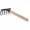 KADAX Metal Garden Rake 6-Tine Handle