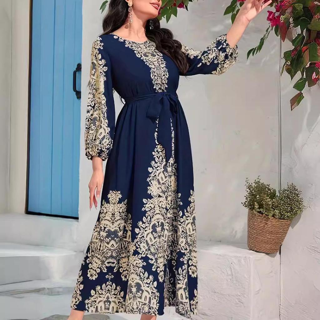 Heißverkaufendes Digitaldruck Langarm Modekleid - Nahöstlicher Stil