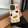Cute Burger Pacha Dog Apple 11promax Mobile Phone Case iPhone11 Wheat Shell 11 Niche 11 Anti-drop 11