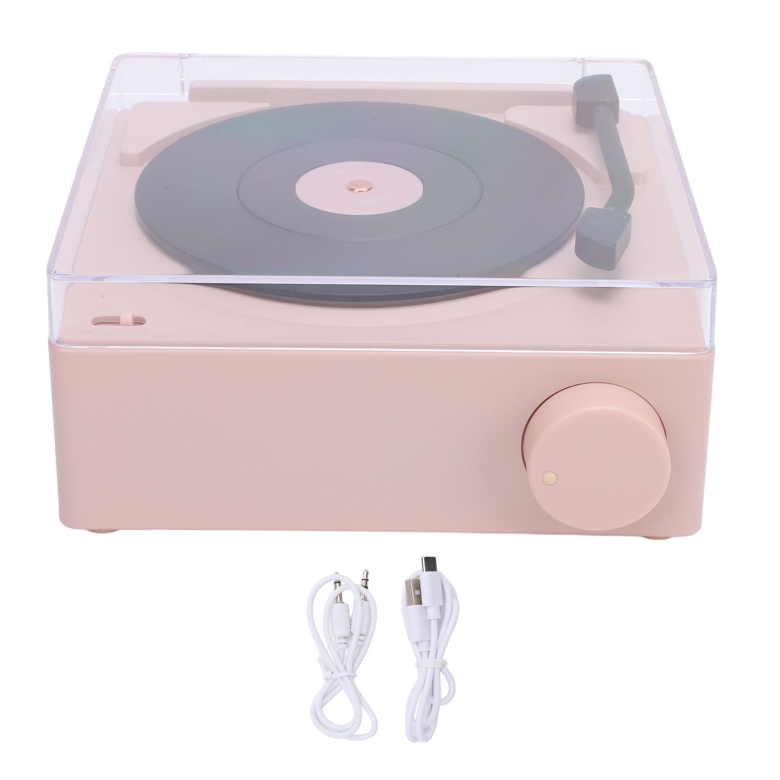 

Проигрыватель пластинок Bluetooth-динамик ABS симпатичный портативный беспроводной проигрыватель динамик будильник для дома Be Pinkish