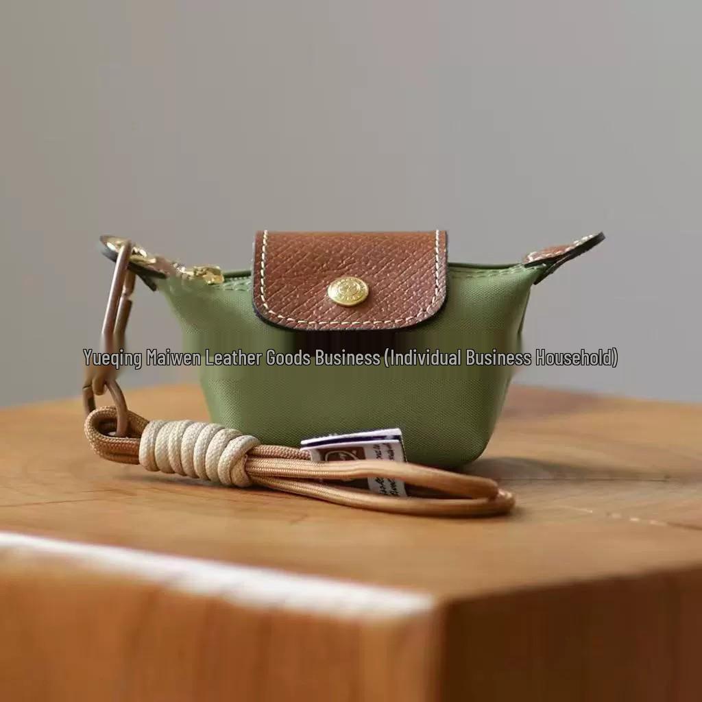 

Longxiang Mini Nylon Dumpling Bag with Leather Trim - Coin, Earphone, Lipstick Storage - Cute Small Crossbody Bag.