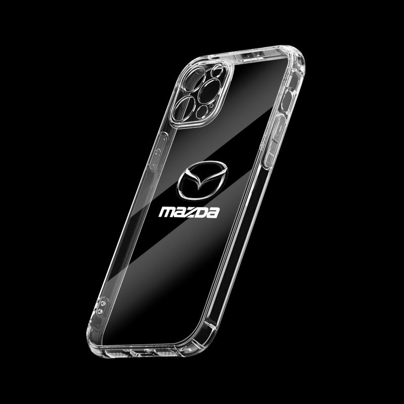 New Fashion Car Logo Transparent Phone Case For IPhone 11 12 13 14 Pro Max XR X XS SE 7 8 Plus For Mazda MX-5 Miata