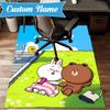 Custom Name Valentine's Day Sweet Treats Rug for Living Room, Game Rooms, Office, Bedroom, Floor Mat Playful Design, fan gifts Christmas decor