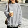 Big Girls Casual Printed Two-Piece Look Pullover Top with Neck and Loose Fit for Everyday Wear