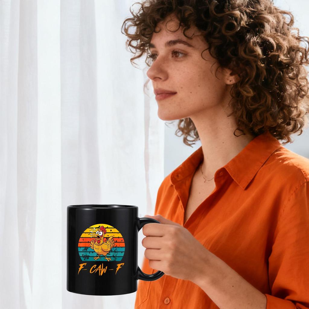 Funny Chicken Mug 350ml Ceramic Milk Cup Beverage Drinkware Hilarious Morning Coffee Mug For Home Office School Apartment