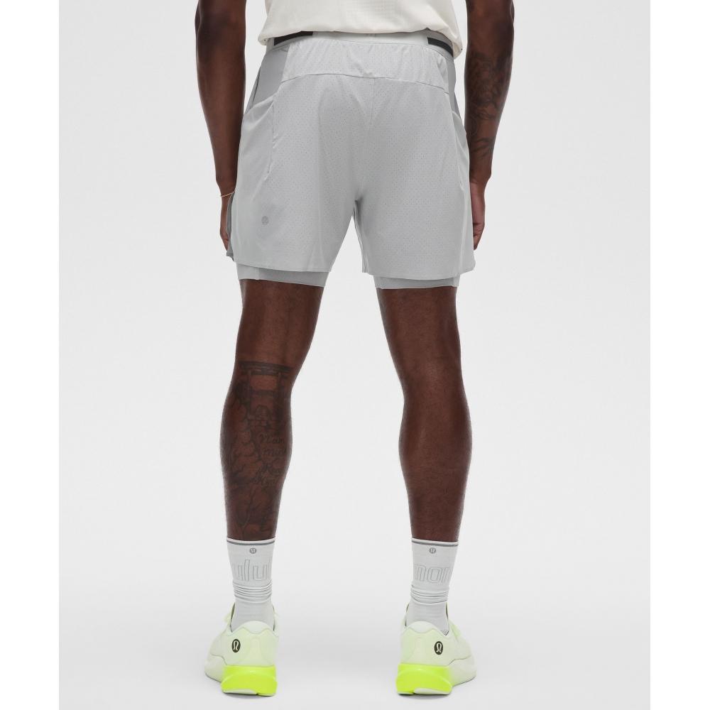 Lululemon Fast And Free Lined Running Short 5  Silver Drop