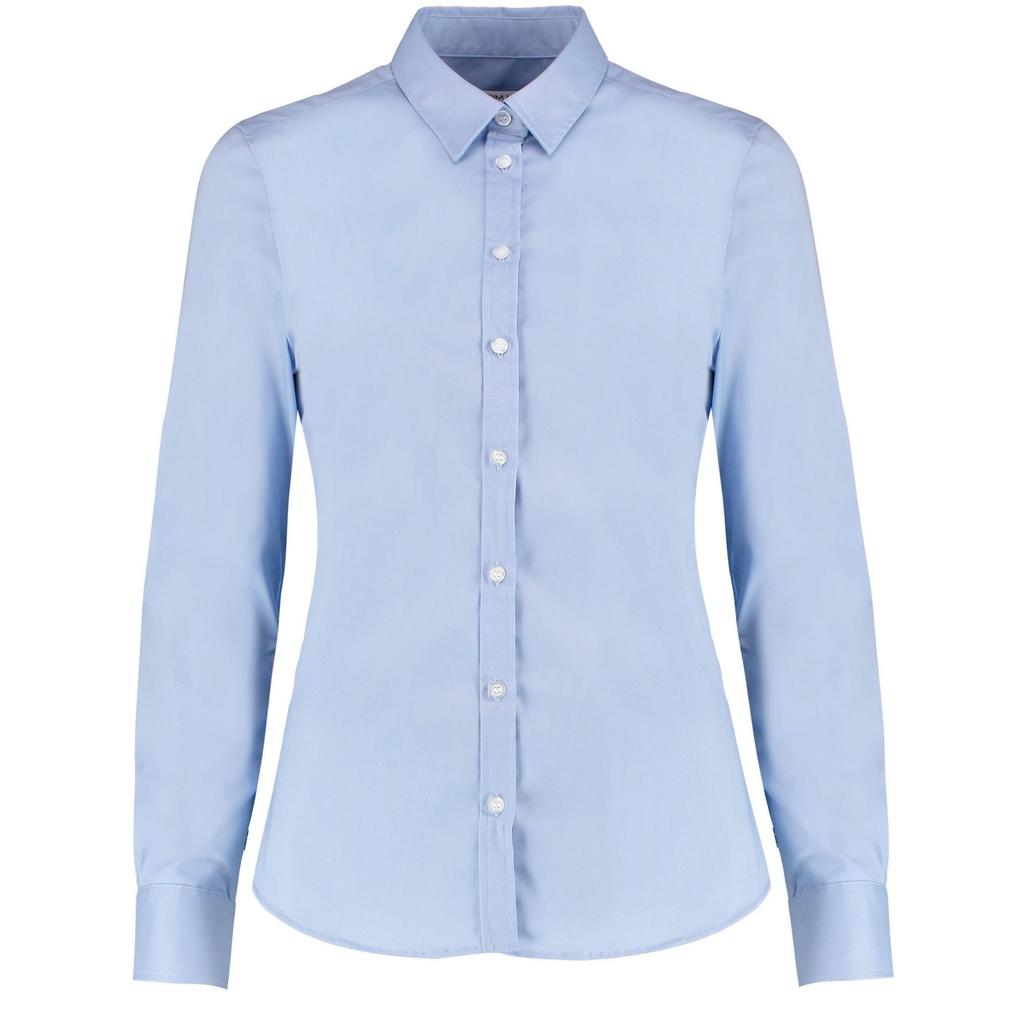 Kustom Kit Chemise Oxford Stretch Ajustée à Manches Longues Femme/Dame