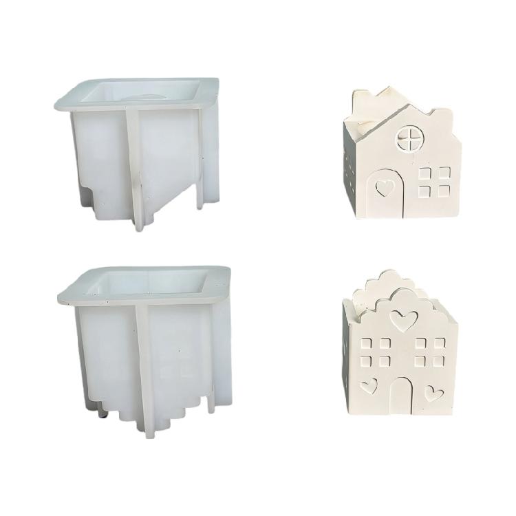 Artistic Home Shape Silicone Mold Candlestick For Crafting Beautiful Jewelry Unique Soaps And Festive Candle