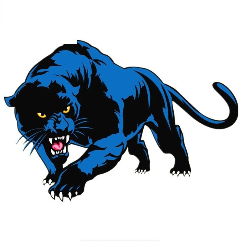 13cm Blue Panther Print Personality, Cover Scratches PVC Car Decoration Products Sticker Stickers On Motorcycle Exterior Parts