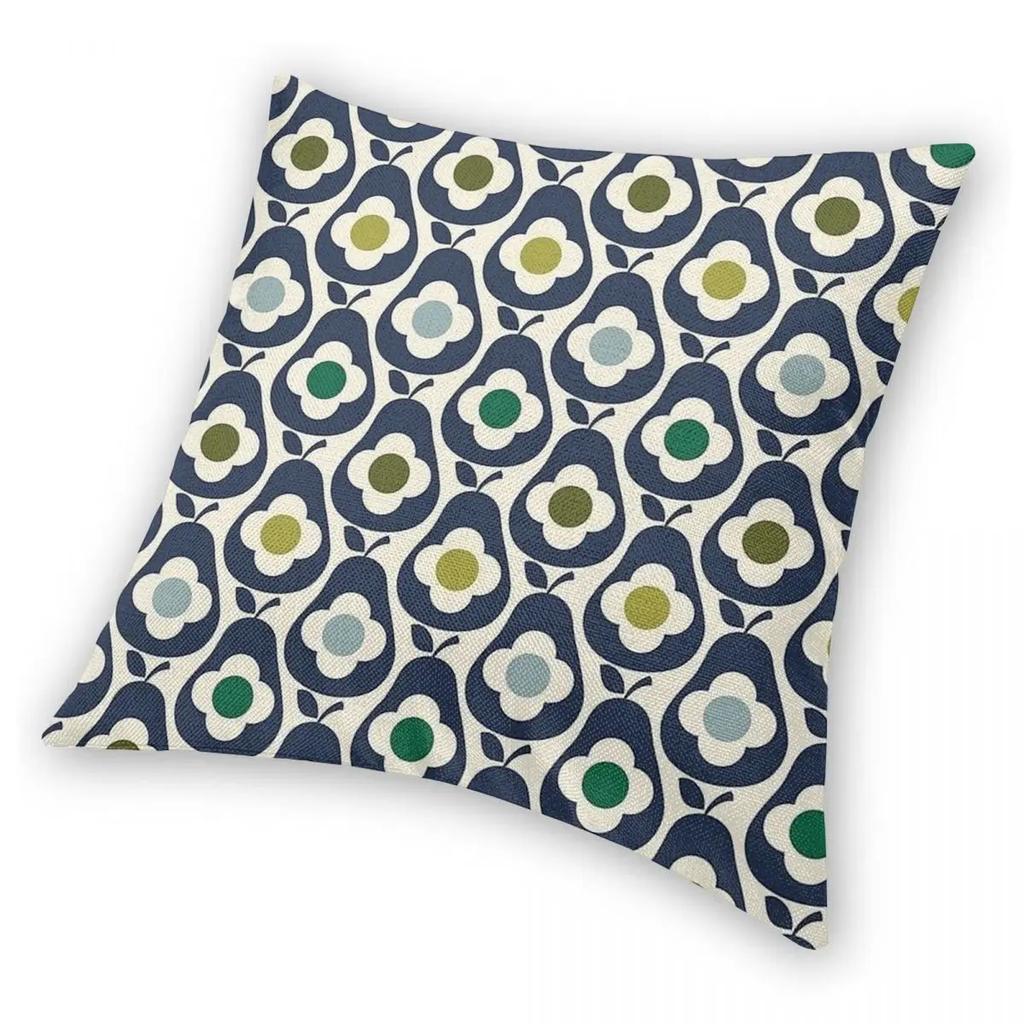 Orla Kiely Retro Flowers Pillowcase Double-sided Printing Fabric Cushion Cover Decor Throw Pillow Case Cover Home Square X