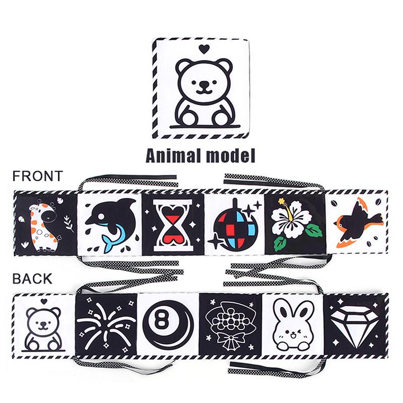 

1 Piece Toddler Early Learning Educational Book Soft Baby Clothes Book Sensory Toy High Contrast Visual Stimulation Book