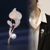 Flower Brooch Female Niche Design Sense Anti-light Corsage Blazer Fixed Pin Buckle Collar Pin