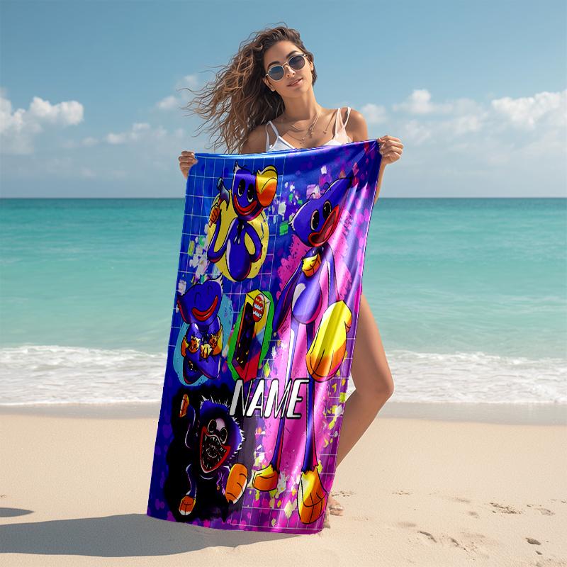 Personalized Customized Proof Beach Towel with Poppy Playtime Pattern - Soft, Absorbent,quick-drying,perfect Swimming,camping&bathing