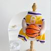 Dog Basketball Player Costume Funny Outfit with 3D Ball Cute Pet Basketball Apparel for Cosplay Photoshoot Festive Costume
