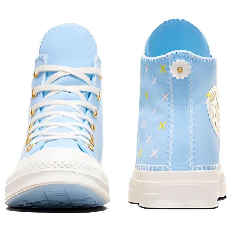 Converse Chuck 70 Comfortable & Stylish High-Top Espadrilles Unisex Blue & White Gold