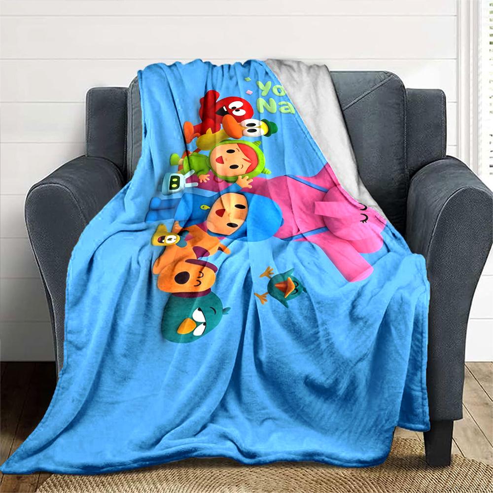 Pocoyo Personalized Text Blanket Throw Personalized Blanket Durable Comfort Throw For Sofa Seaside Office Chair Chair Four Seasons Multipurpose