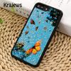 Luxury Blue Butterfly Butterflies Phone Case Cover For iPhone 17 Air 16 15 14 plus 12 13 pro max coque Fundas