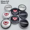 4 Stück 65MM Clips 59MM Vossen Logo Emblem Auto Radnabendeckel Räder Nabenkappe Felge Radkappen Staubschutz Ersatz Auto Zubehör