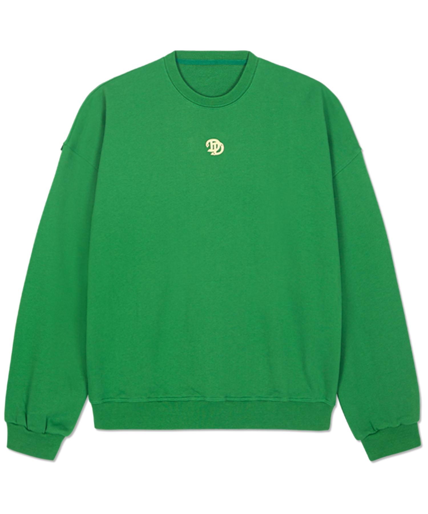 Divine Distance Metallic Signature Logo Sweatshirt [Green] M