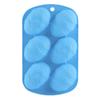 Yousheng Easter Egg Silicone Mold 6 Cavities Non-stick Food Grade Easy Release DIY Cake Decorating Fondant Chocolate Candy Jelly Ice Baking Mold
