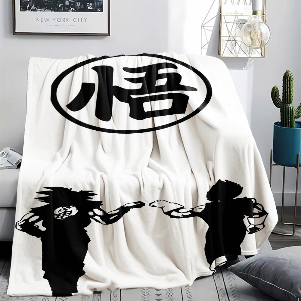 Coperta in Flanella con Stampa Personaggi Dragon Ball, Alta qualità Confortevole per Tutte le Stagioni, Arredamento per la Casa, Calore e Comfort, Perfetta per Regali di Natale