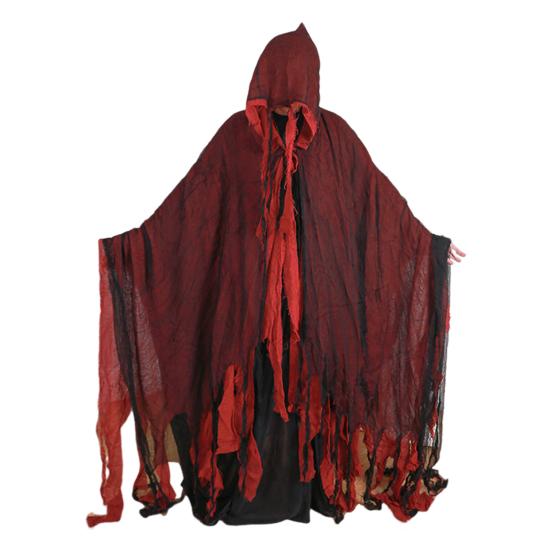 Halloween Hooded Cloak Medieval Renaissance Gothic Wizard Cape with Hood Scary Grim Reaper Cosplay Costume for Men Women