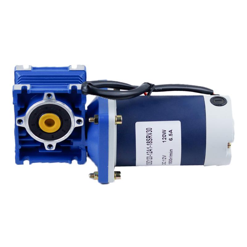 12V 24V 60W NMRV40 DC Worm Gear Motor with Single Output Shaft RV40 with Self-locking Adjustable-speed CW CCW High Torque