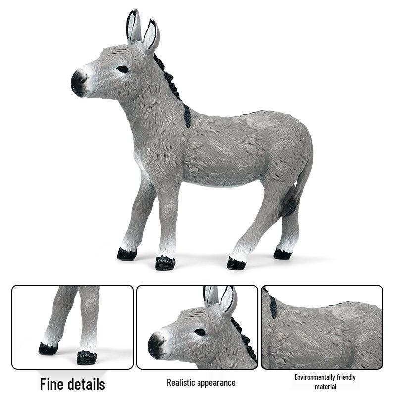 Children's Toy Donkey - Animal World Farm Simulation Model