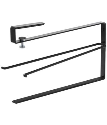 Yamazaki Tower Kitchen Paper W X D X Hanging Model 3296 Under-Cabinet Holder, Black, 3.2" 10.9" 6.7" H, Shelf, One-Handed Cut,