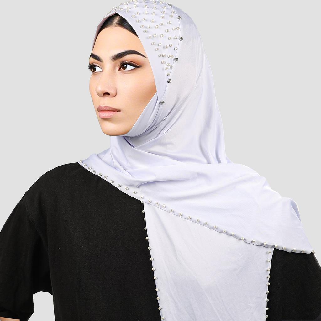 Women's Headscarf, Hat, Nail Bead Scarf, Headband Cover, High Elasticity Milk Silk Wrapped Headscarf