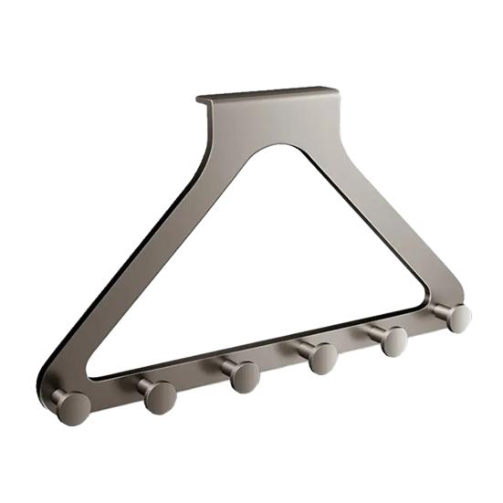 Hanger Heavy-Duty 6 Hooks Hanger Space-Saving Organizer Over The Door for Coats чёрный