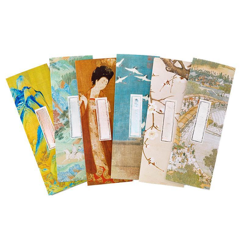 Bloc de notițe în stil chinezesc retro de 60 de coli Vintage peisaj Scenarii Personaje Scrapbooking Bloc de notițe Încântător de note lipicioase Student