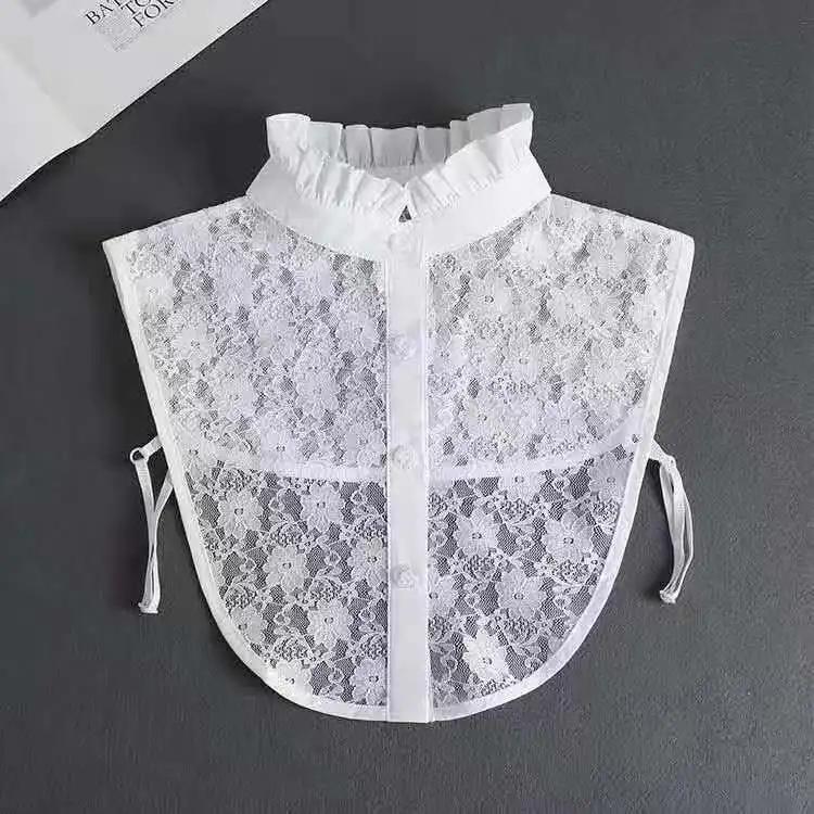 Fake Collar For Shirt Detachable Collars Solid Shirt Lapel Blouse Top Men Women Black White Girls Top Clothes QH132