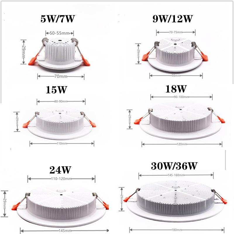 Dimmable Ceiling Lamp 12W 18W 24W For Store Supermarket lightingLED Recessed Ultra-thin LED Downlight 30w 36w 110V-240V