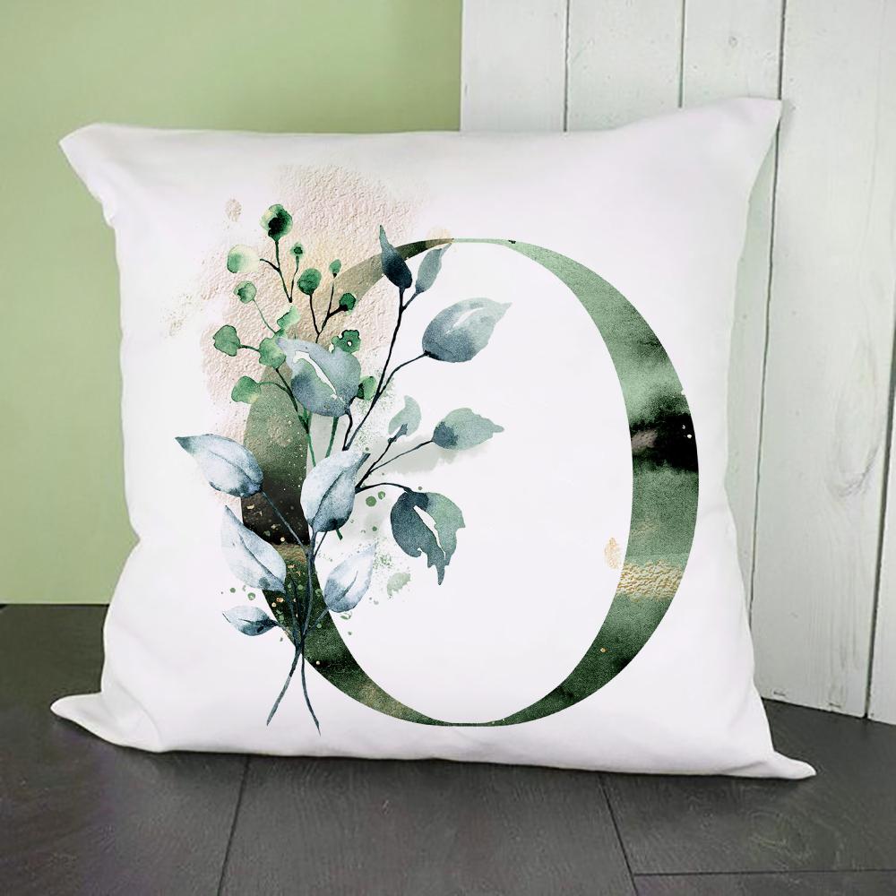 Green Alphabet A B C Printing Pillow Cases Fashion English Letter Home Sofa Living Room Car Decorative Pillowcase Cushion Cover