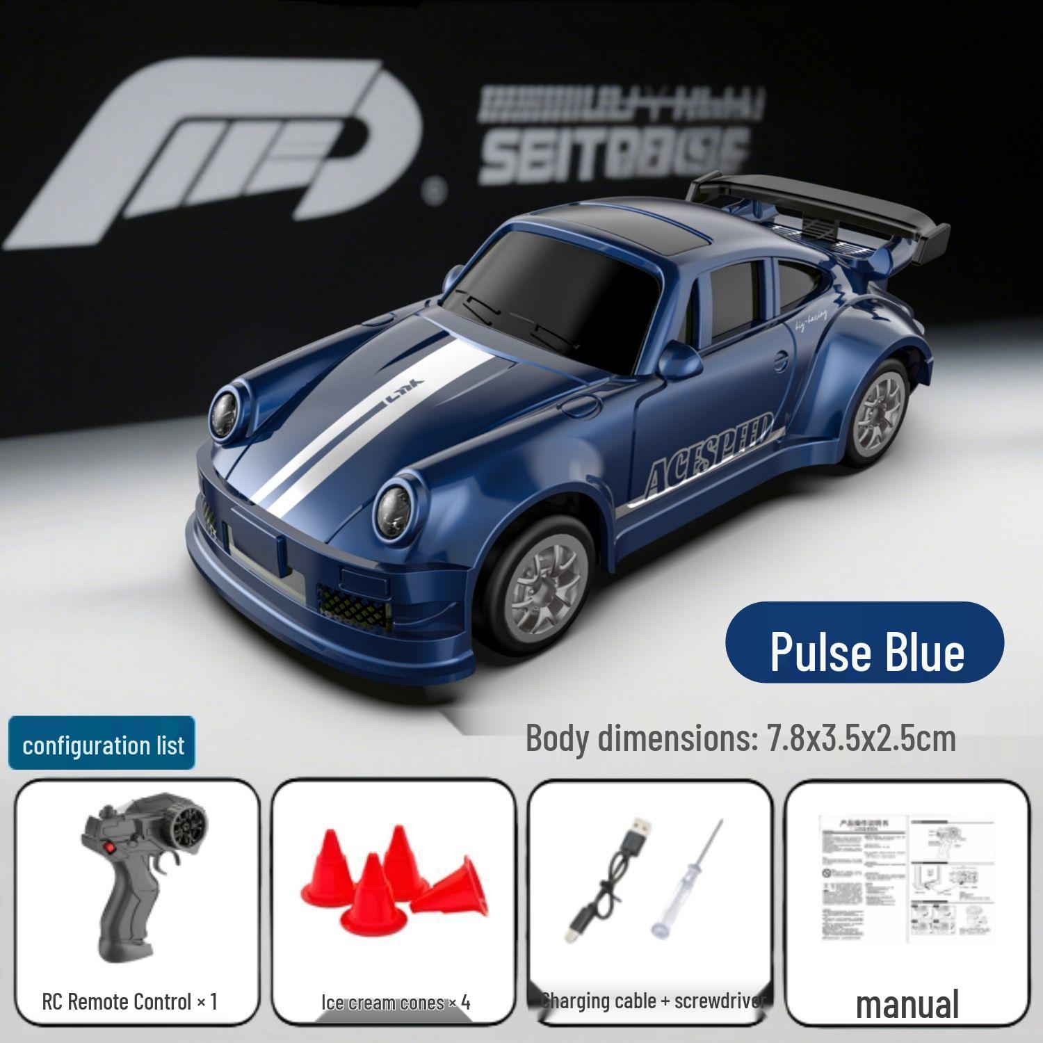 1:64 Mini 4-Wheel Drive Drift RC Car - 2.4G Remote Control Toy 1:64