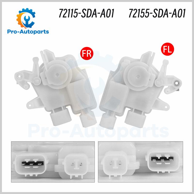Door Lock Actuator Motor Front Left Driver Side - Replacement for 03-07 Honda Accord TSX TL 72155-SDA-A01 72155SDAA01 Right 72115-SDA-A01
