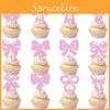 Baby Shower Party Decorations With Gold Glitter Bows And Flags For Celebration Events