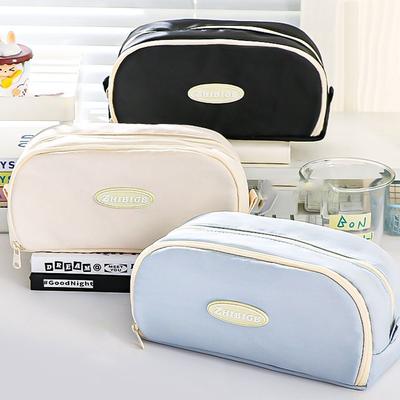 Large Capacity Pen Bag Double Layered Pencil Box Portable Pencil Case  School Office
