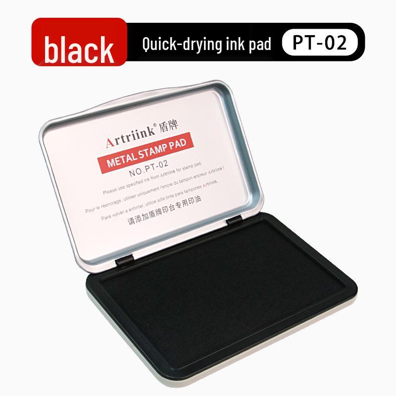 Tampon encreur rapide Shield Rouge pour empreintes digitales et manuelles, Fourniture de bureau portable.