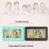 Wall Clock Temperature and Humidity Mini Digital Clock Hygrometer Battery Powered. 12/24H Electronics Thermometer Table Alarm